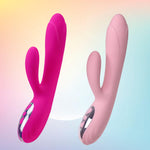 Vibrator Lyla iepure din silicon, cu încălzire prin USB