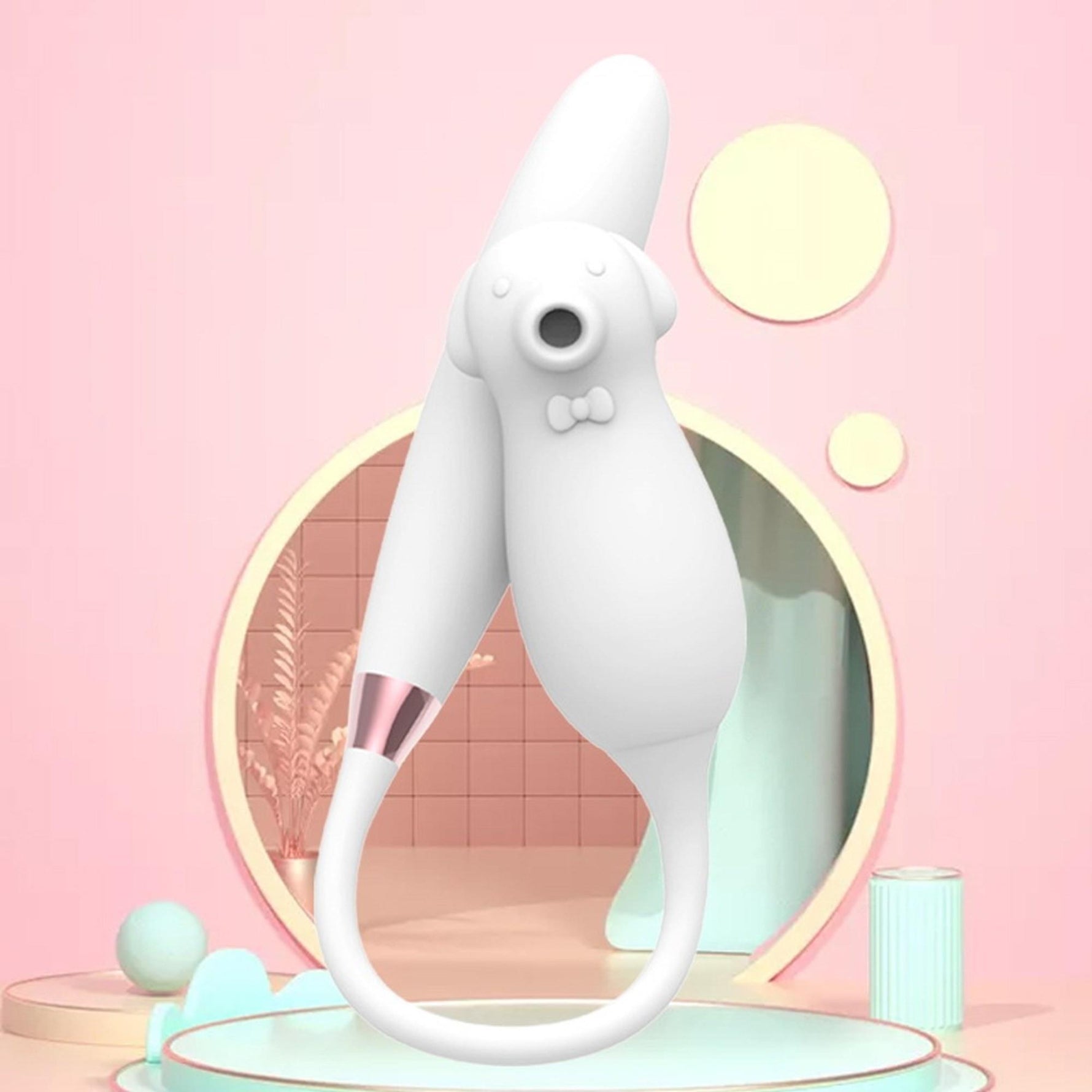 Stimulator vibrator fără atingere Elva, alb, cu USB