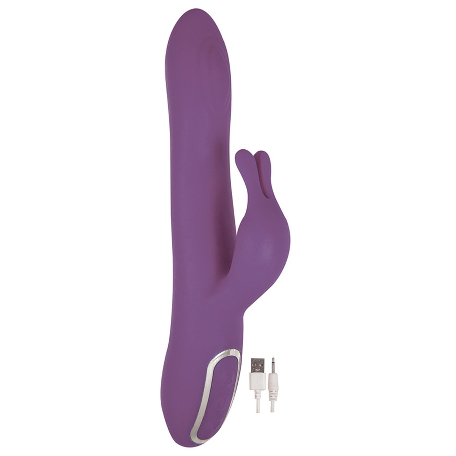 Vibrator Isabella Bunny din silicon, violet, USB, 5 funcții, rezistent la apă