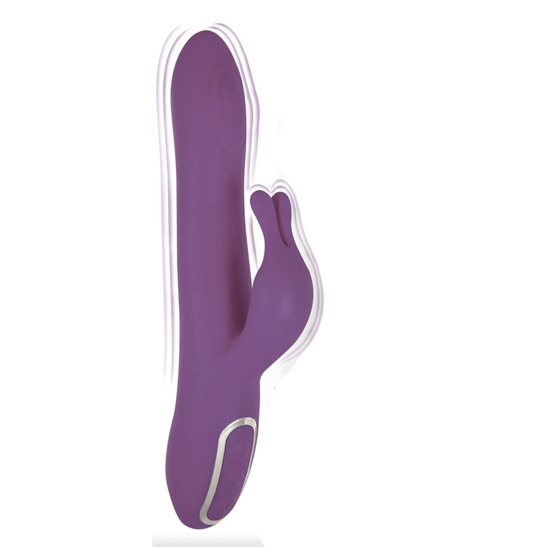 Vibrator Isabella Bunny din silicon, violet, USB, 5 funcții, rezistent la apă