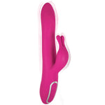 Vibrator Isabella din silicon cu model iepuraș roz USB 24 cm