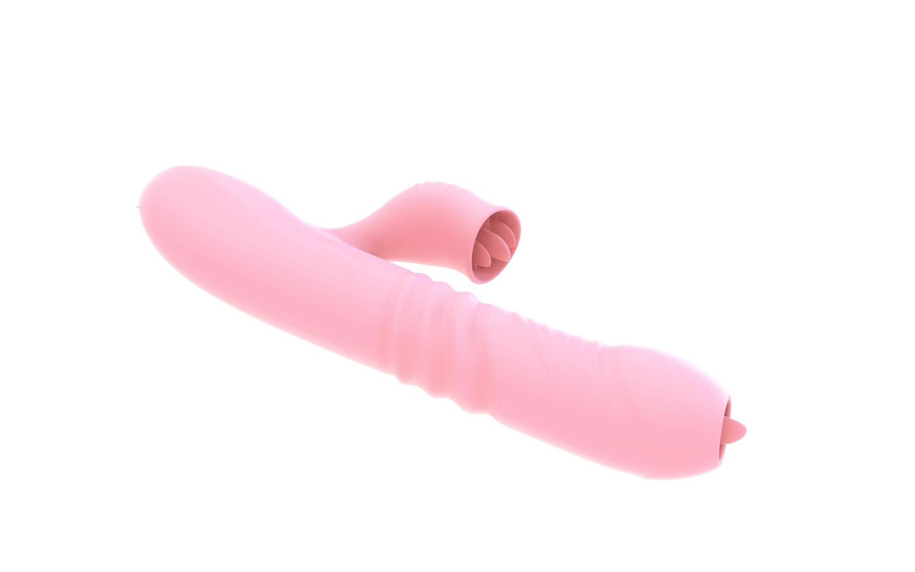 Vibrator Lyla din silicon cu limbă mobilă, roz, USB