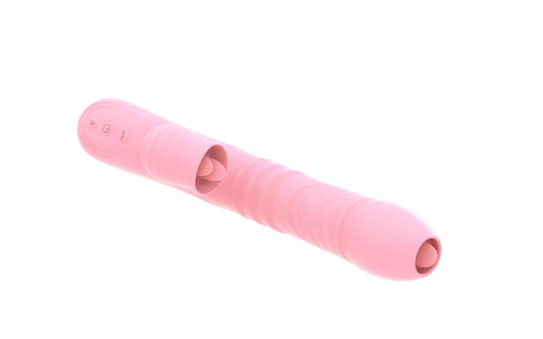 Vibrator Lyla din silicon cu limbă mobilă, roz, USB