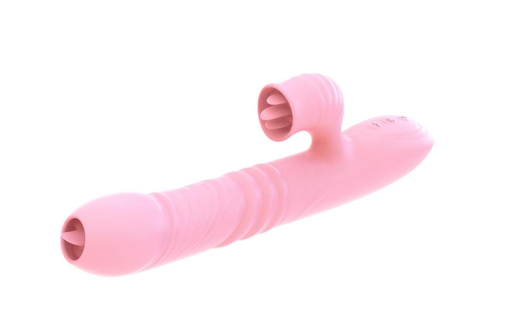 Vibrator Lyla din silicon cu limbă mobilă, roz, USB