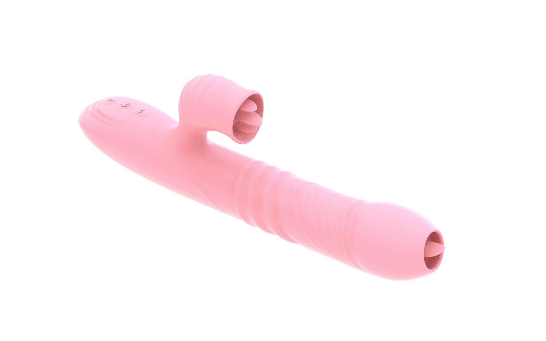 Vibrator Lyla din silicon cu limbă mobilă, roz, USB