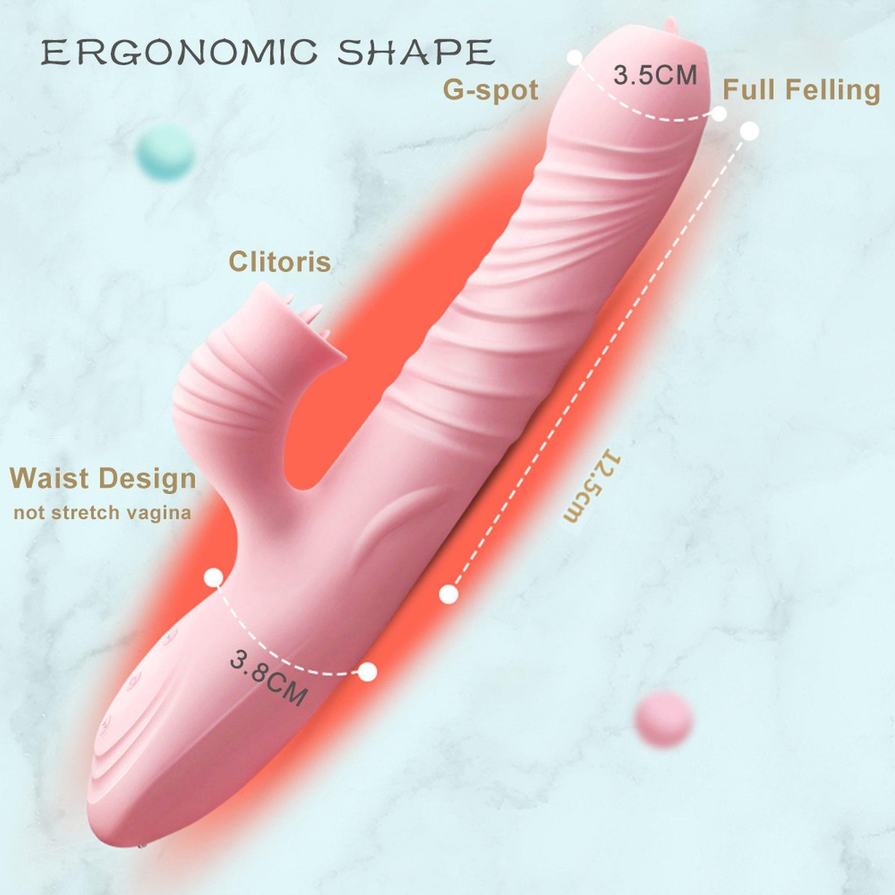 Vibrator Lyla din silicon cu limbă mobilă, roz, USB