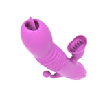 Vibrator stimulator clitoridian și anal Lyla Purple USB
