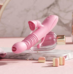 Vibrator Lyla cu dinți clitoridieni și limbă G anal roz USB