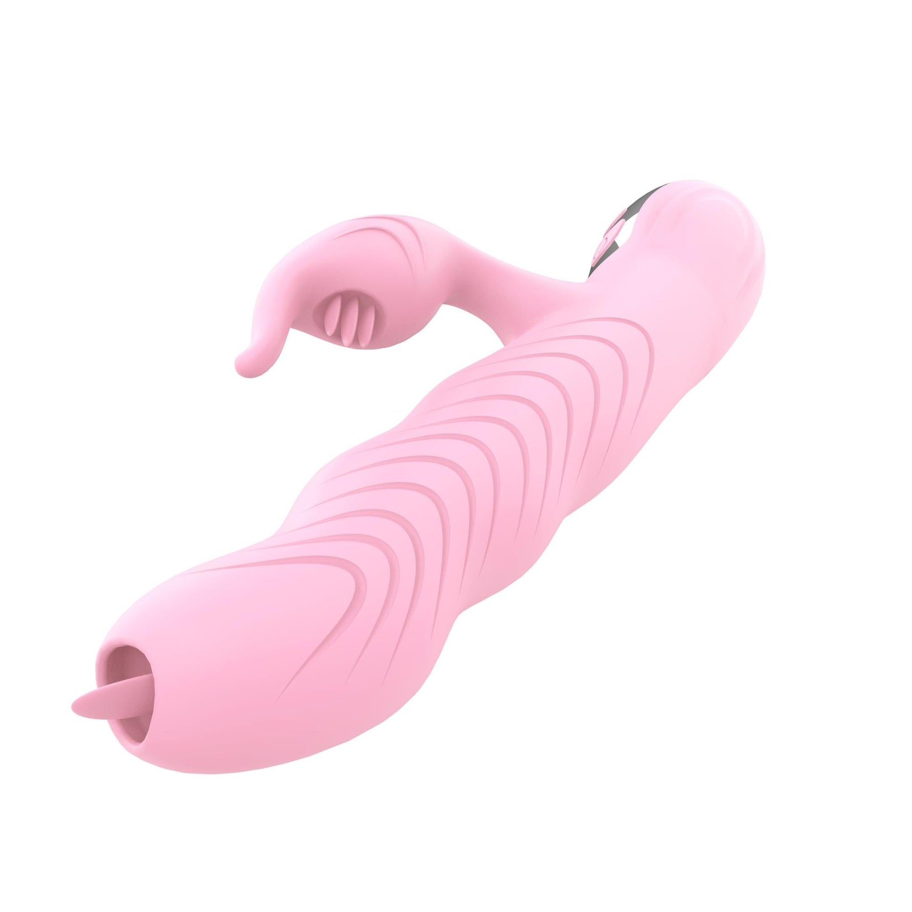 Vibrator Arlene Lyla din silicon cu mișcare USB 23 cm roz