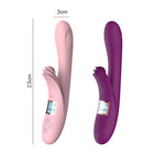 Vibrator Lilo cu motor dublu, silicon, încălzit, violet, USB