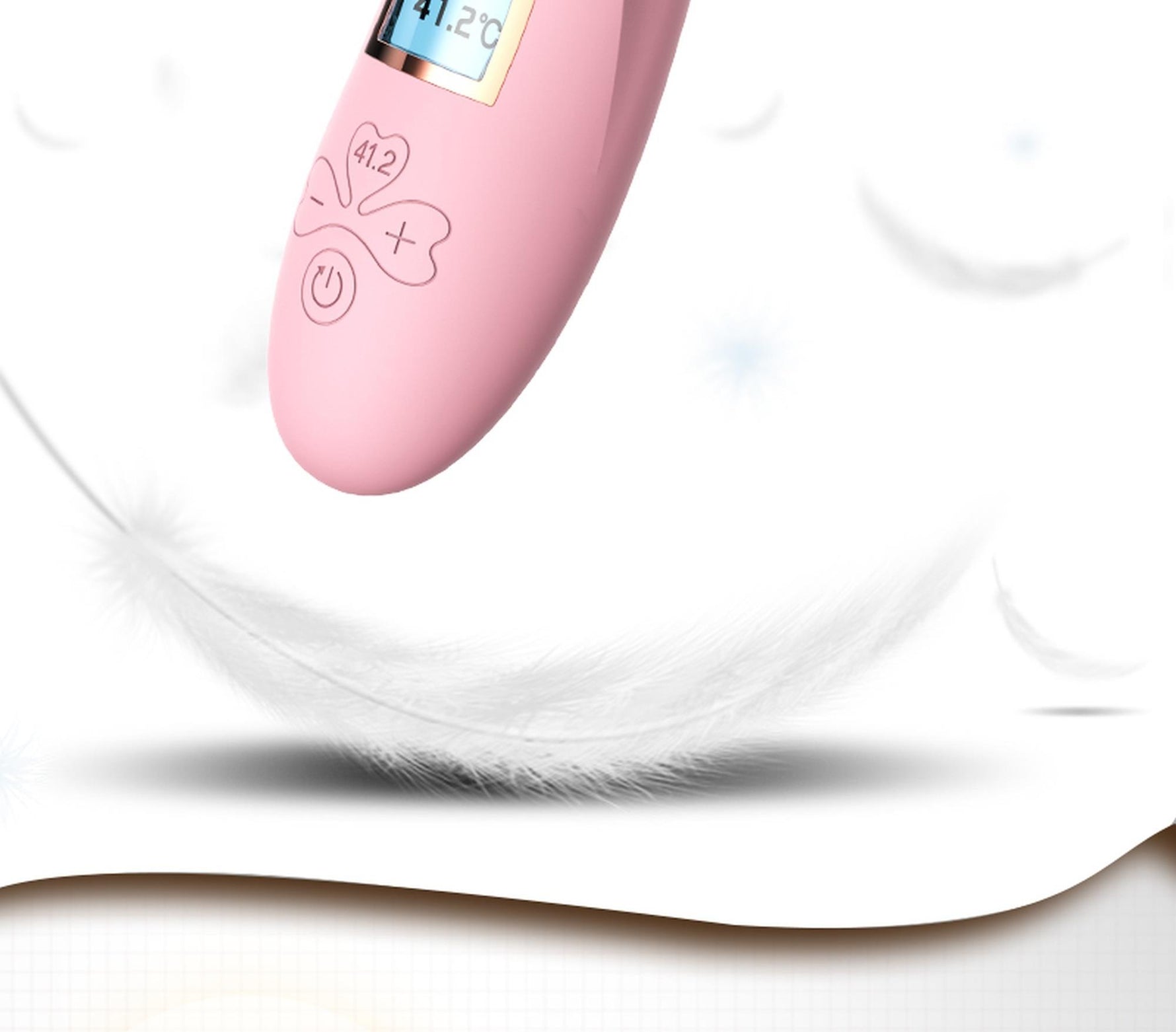 Vibrator Lyla din silicon încălzit cu limbi USB roz