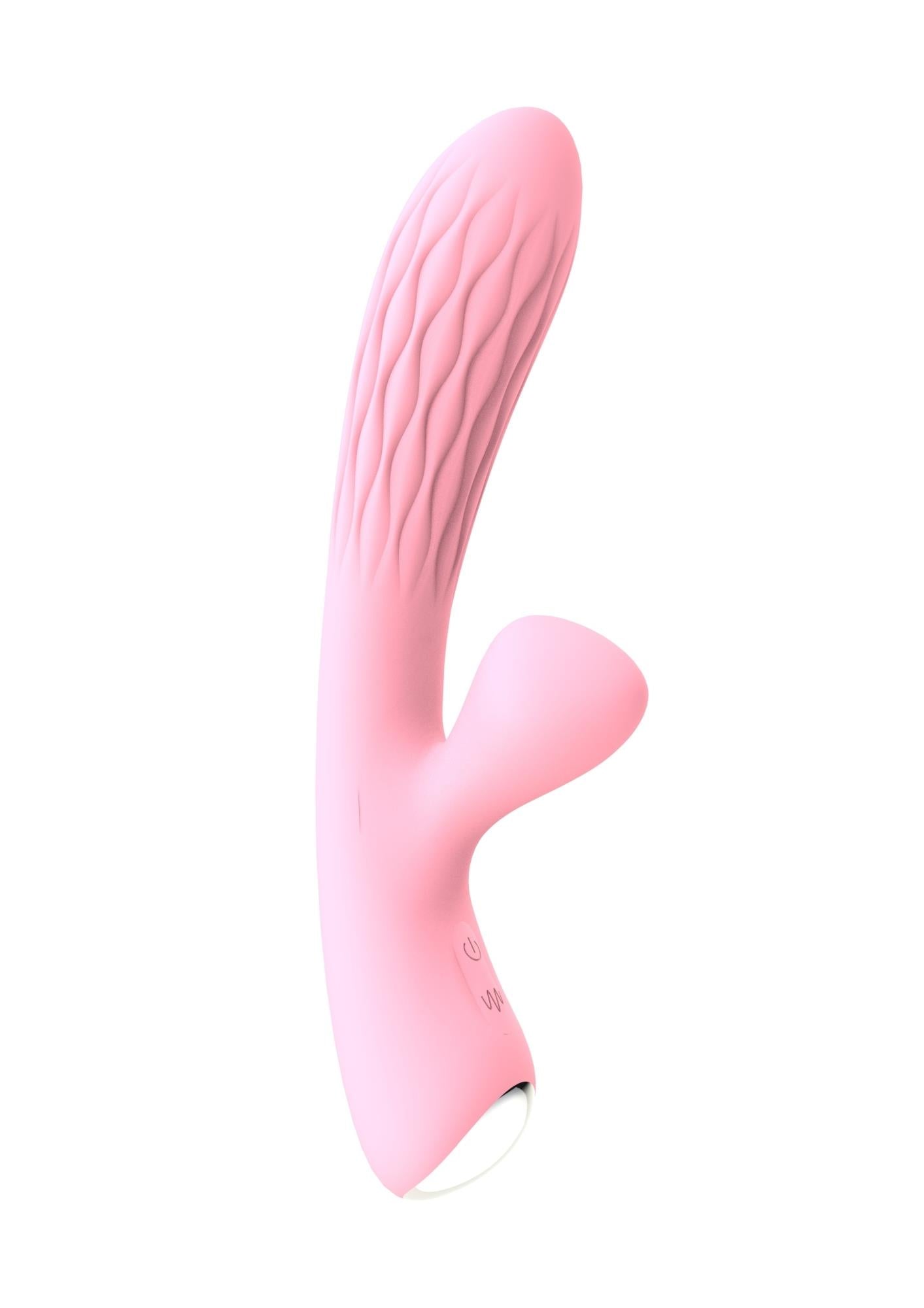 Vibrator Chelsea din silicon cu formă de iepuraș, 20 cm, USB