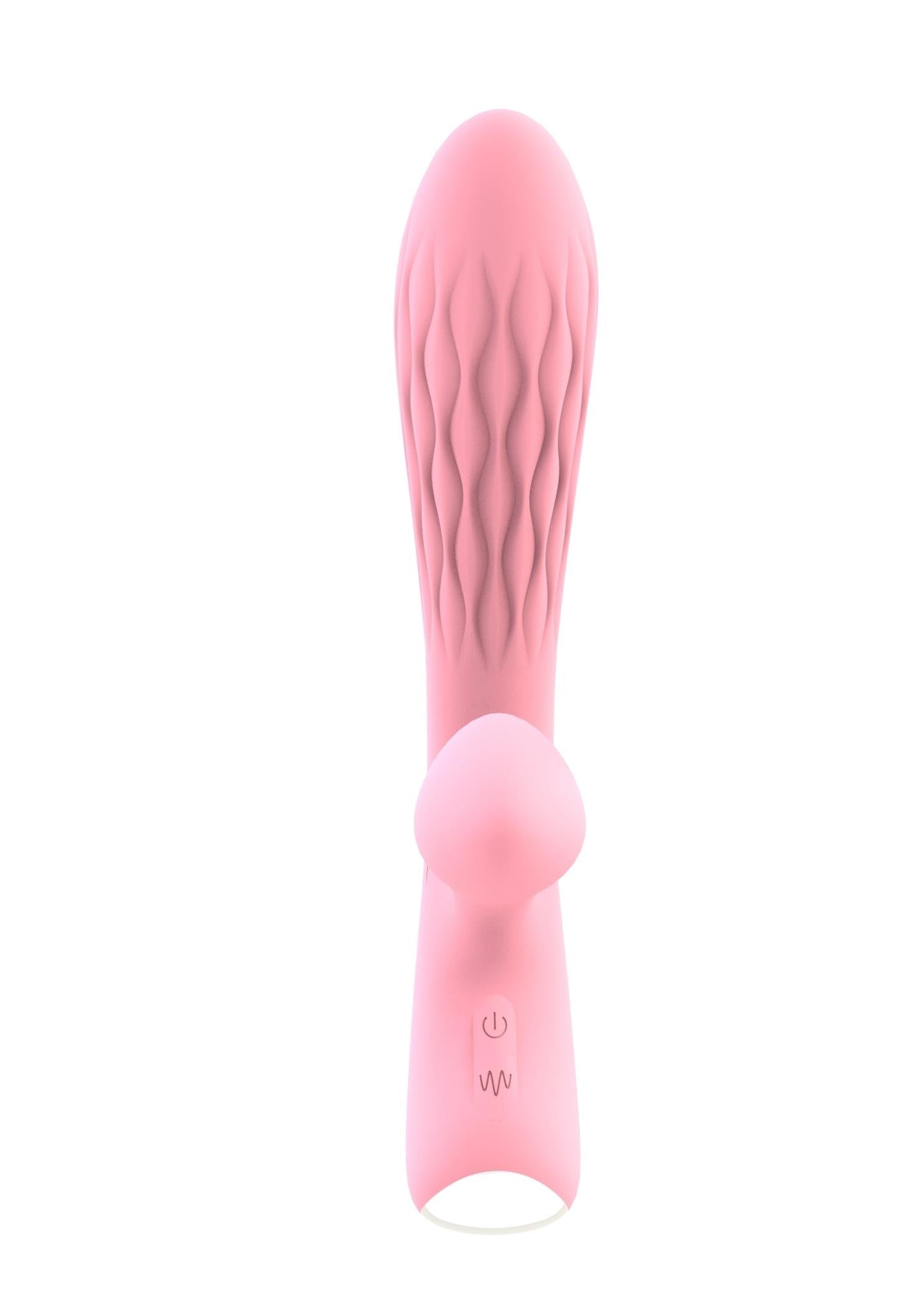 Vibrator Chelsea din silicon cu formă de iepuraș, 20 cm, USB