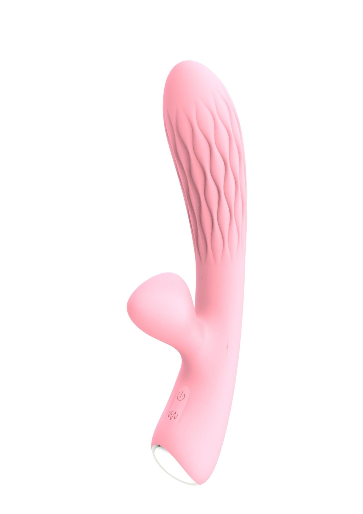 Vibrator Chelsea din silicon cu formă de iepuraș, 20 cm, USB