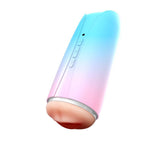 Masturbator vibrant Glow Touch, canal dublu din silicon, 22 cm