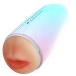 Masturbator vibrant Glow Touch, canal dublu din silicon, 22 cm