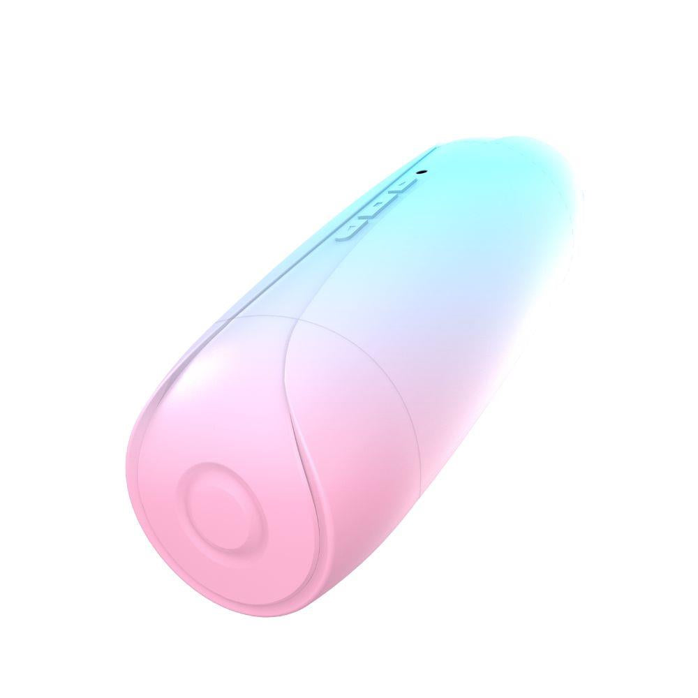 Masturbator vibrant Glow Touch, canal dublu din silicon, 22 cm