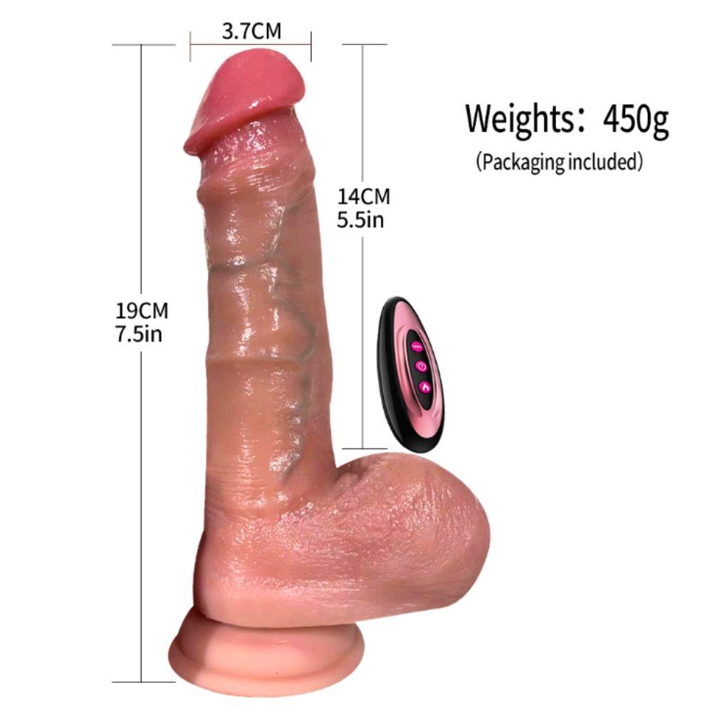 Vibrator realist din silicon Ultra Thrust Lyla 14 cm cu telecomandă