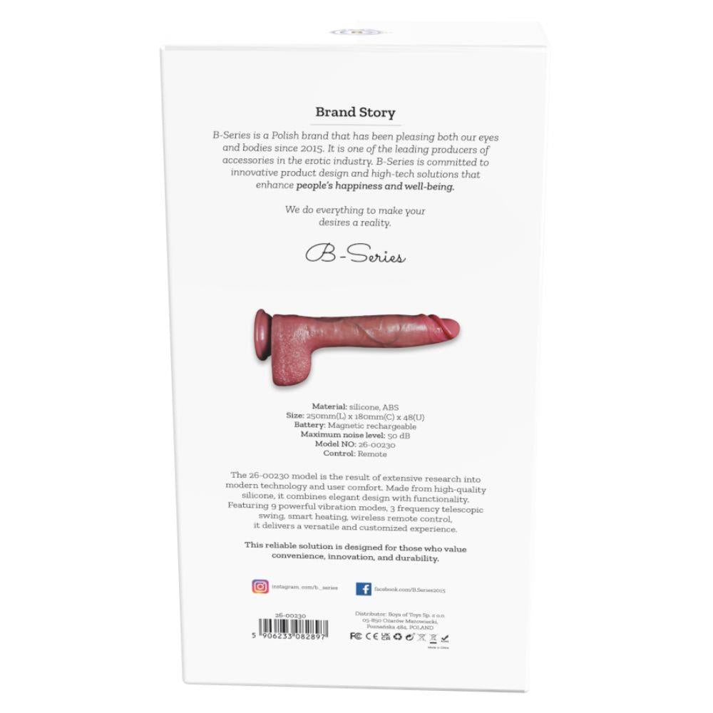 Vibrator realist din silicon Power Stroke, telescopic, 18 cm
