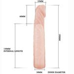 Extensor de penis realist cu încălzire Baile Deep Love, culoarea pielii