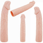 Extensor de penis realist cu încălzire Baile Deep Love, culoarea pielii