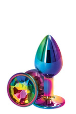 Dop anal din aluminiu Rear Assets, model Rainbow, mic