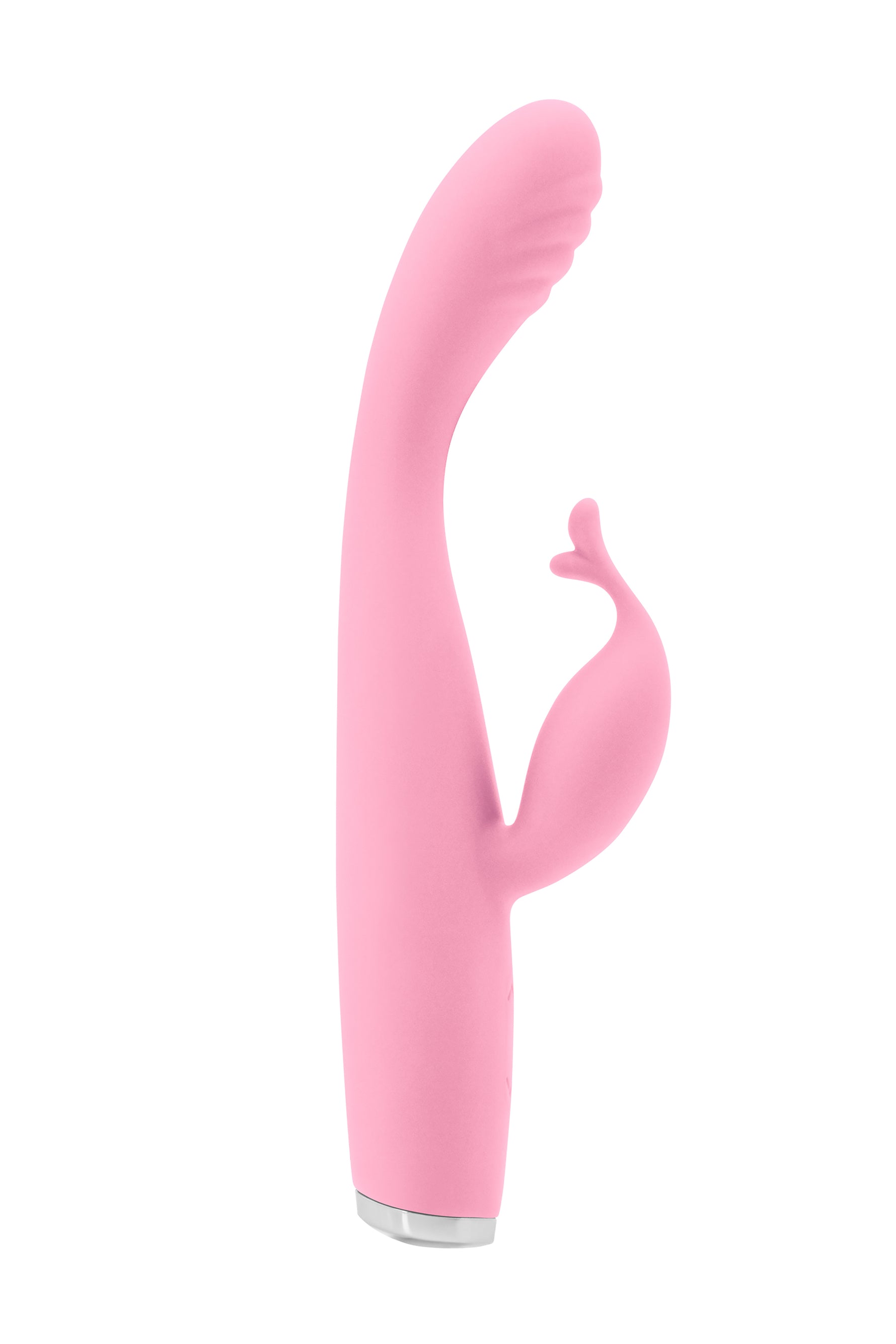 Vibrator USB Luxe Skye din silicon roz, tip iepuraș