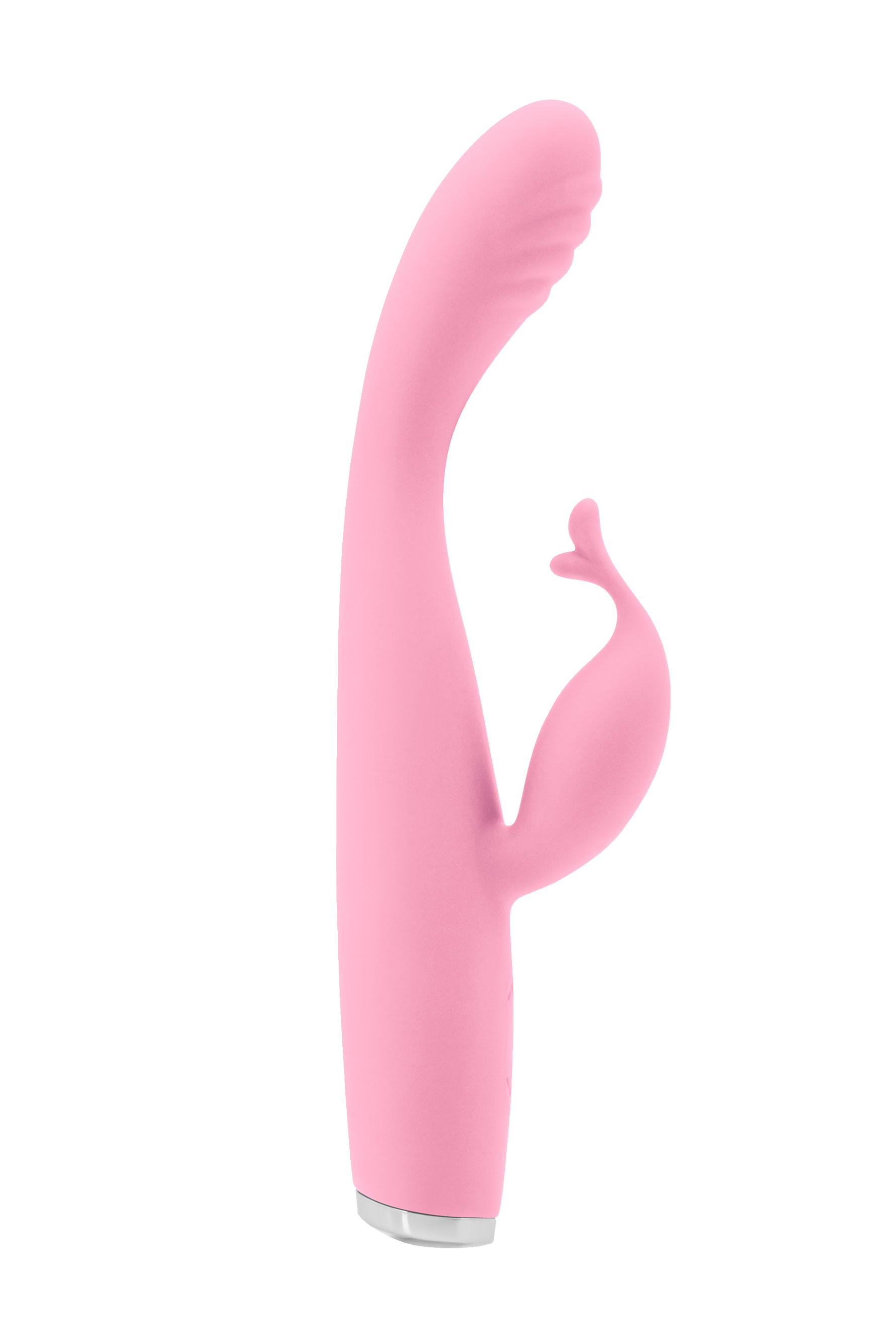 Vibrator USB Luxe Skye din silicon roz, tip iepuraș