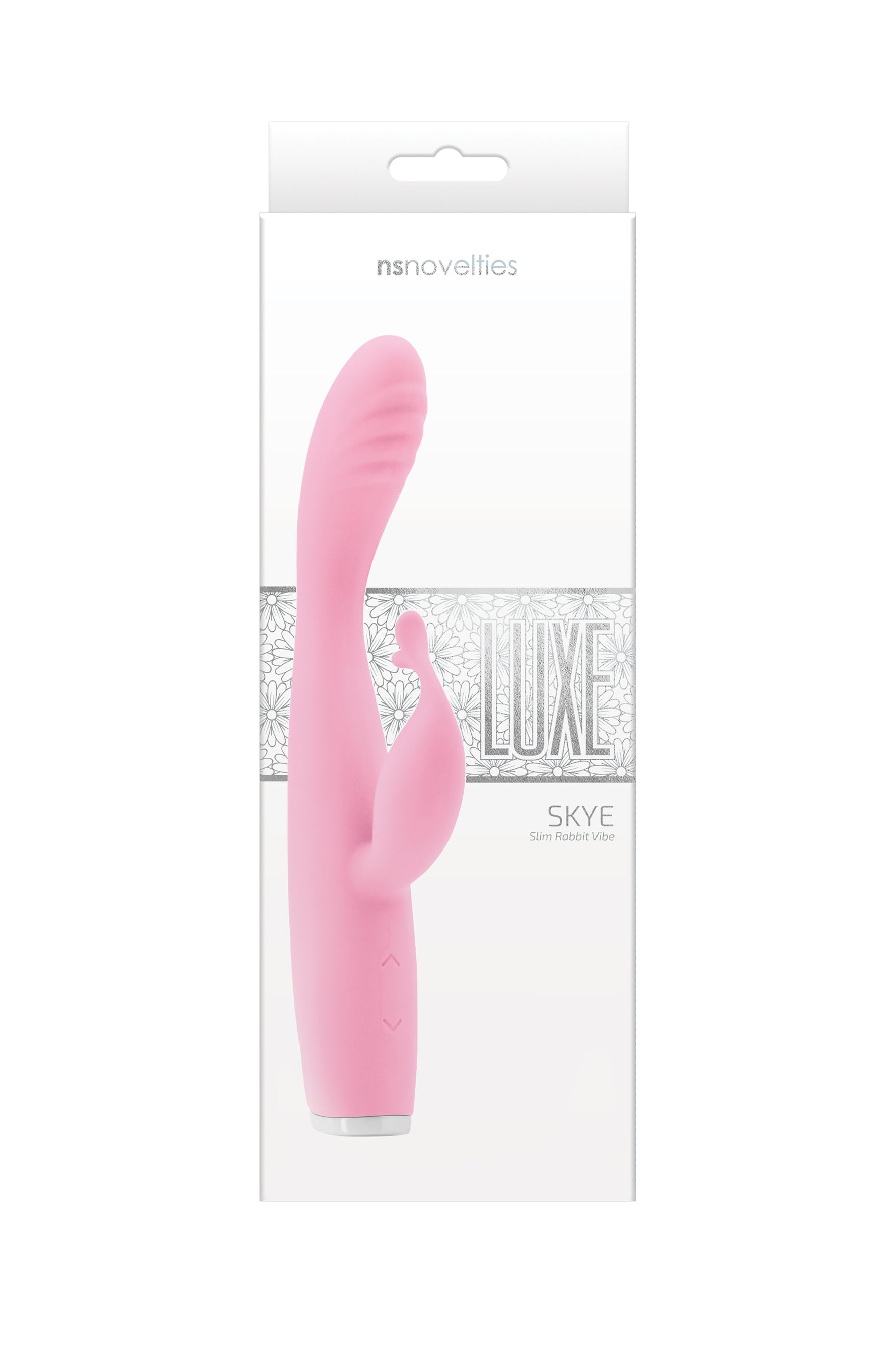Vibrator USB Luxe Skye din silicon roz, tip iepuraș