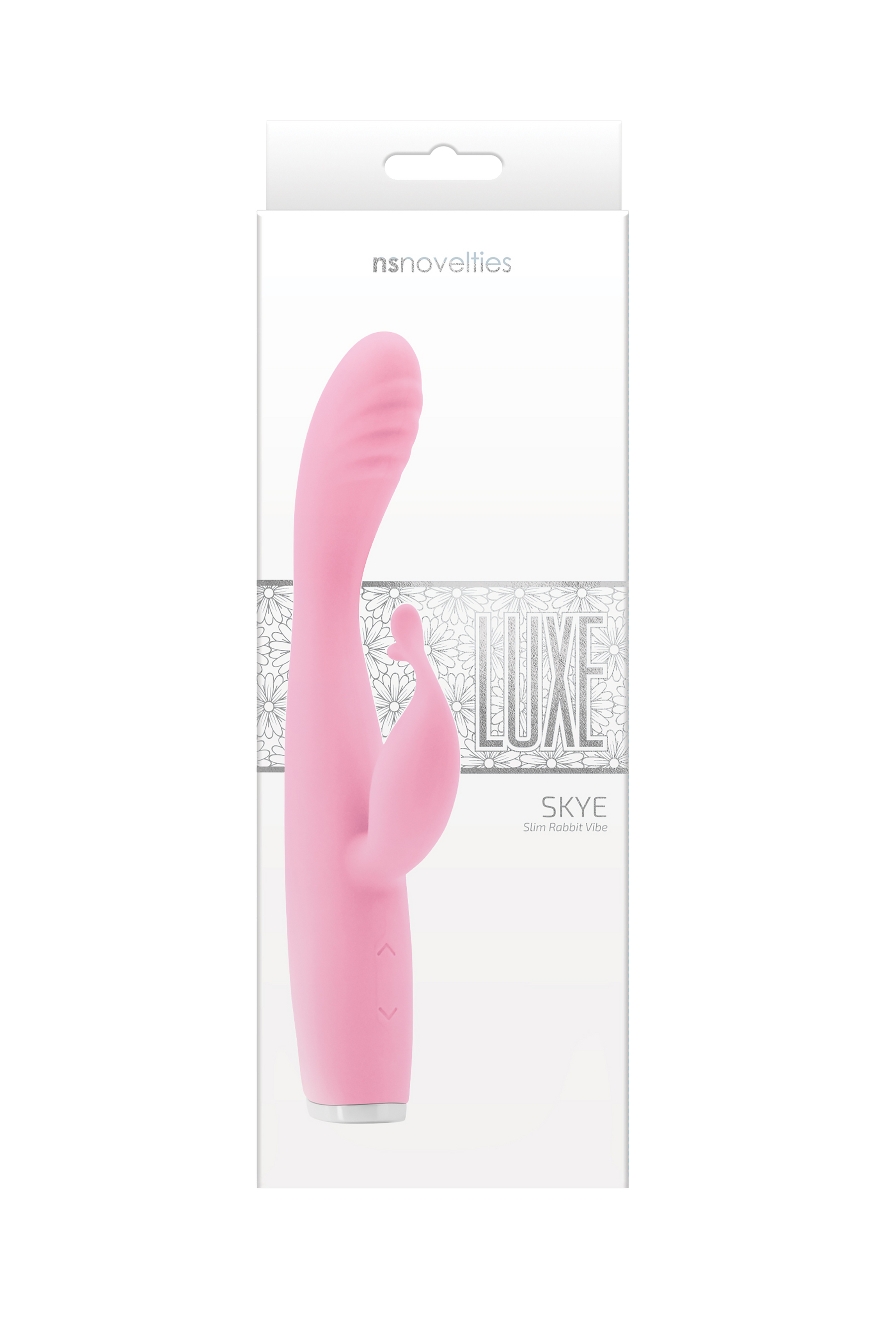 Vibrator USB Luxe Skye din silicon roz, tip iepuraș