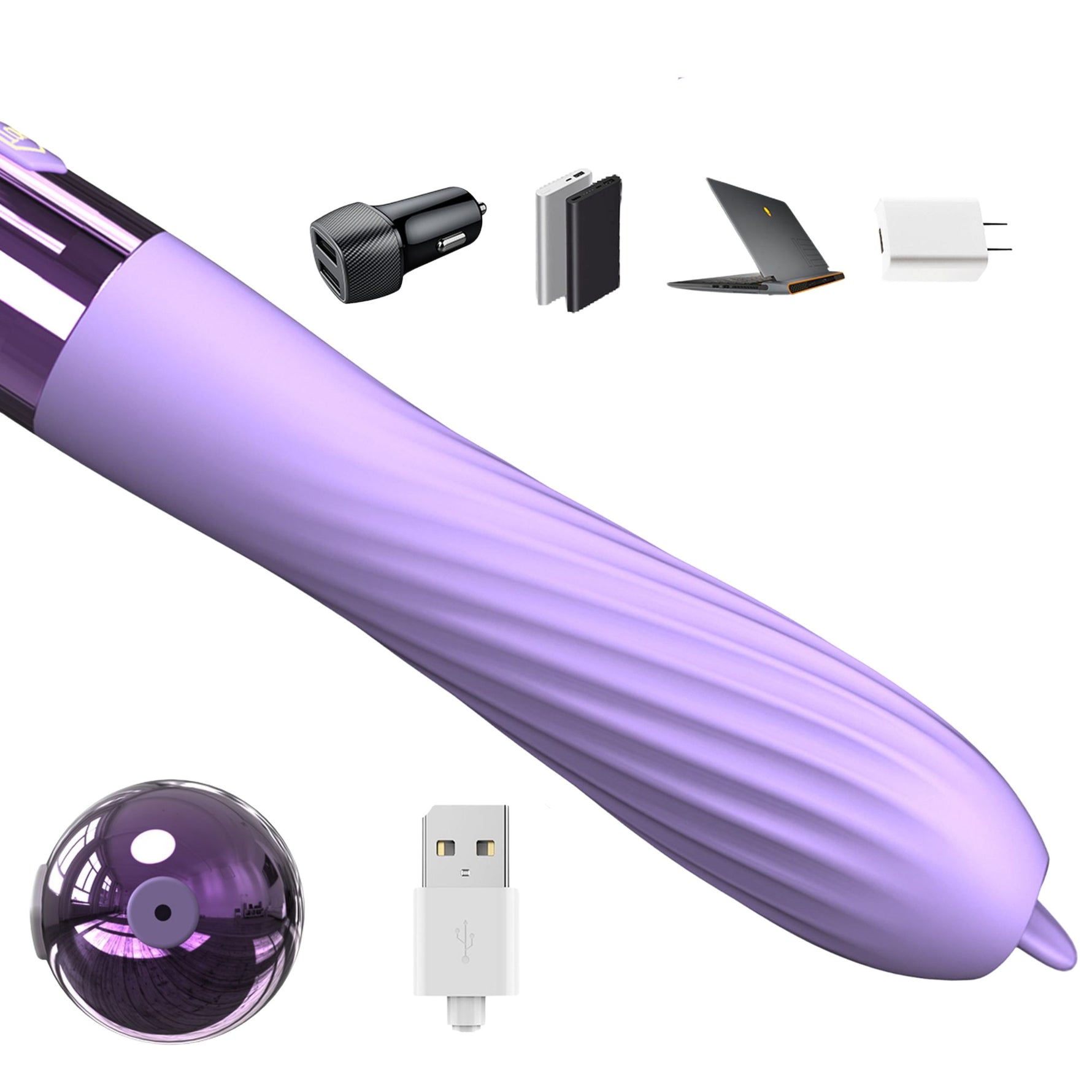Vibrator din silicon încălzit cu USB Fox seria B cu limbă mobilă