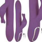 Vibrator Isabella Bunny din silicon, violet, USB, 5 funcții, rezistent la apă