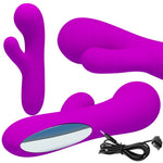 Pretty Love Berger Mini vibrator puternic din silicon, cu 30 de funcții, în formă de iepure