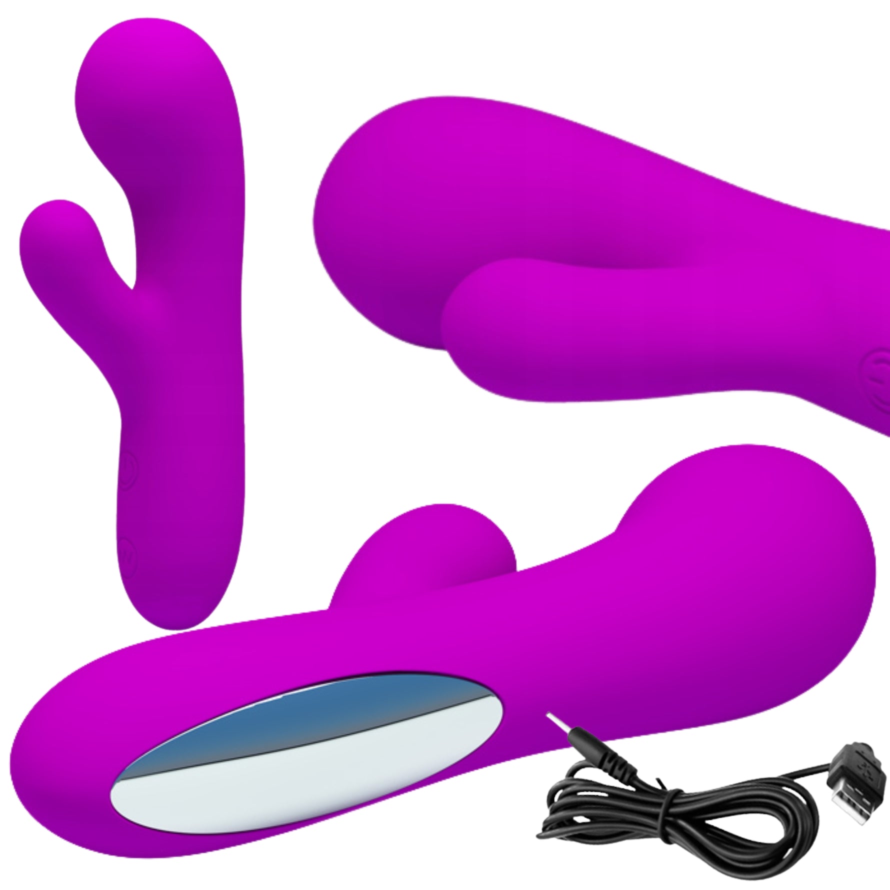 Pretty Love Berger Mini vibrator puternic din silicon, cu 30 de funcții, în formă de iepure
