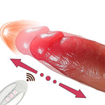Vibrator încălzit realist din silicon Fox USB seria B cu glisare