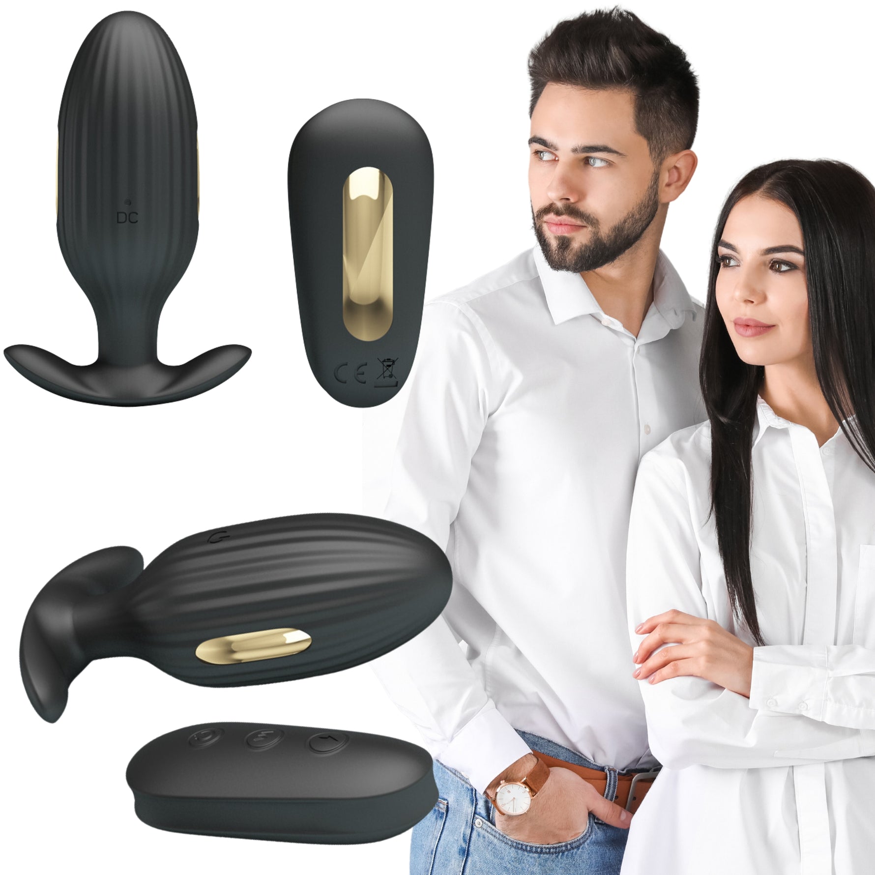 Plug anal impermeabil Pretty Love Kelly cu inel pentru penis