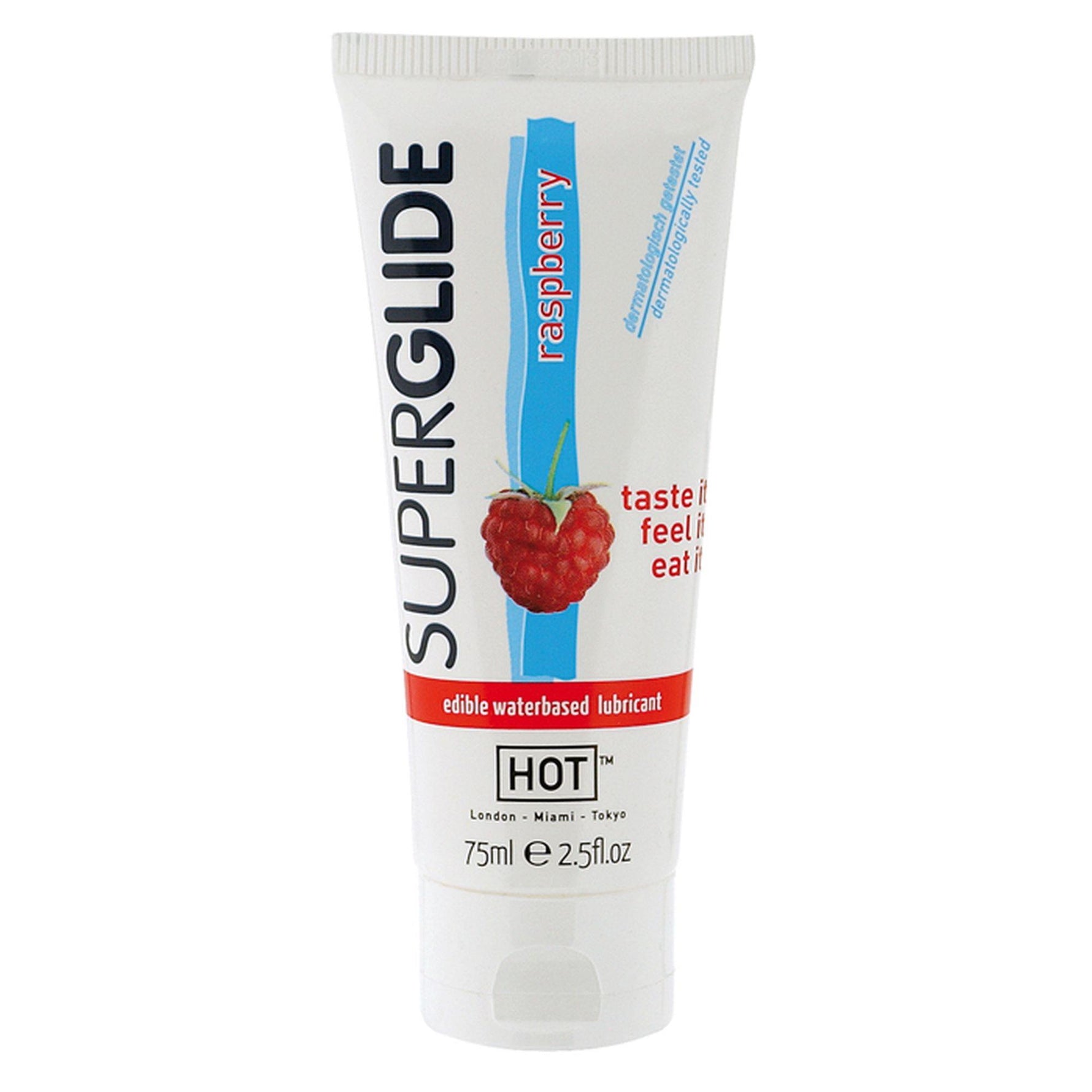 Gel lubrifiant comestibil Hot Superglide cu zmeură 75 ml