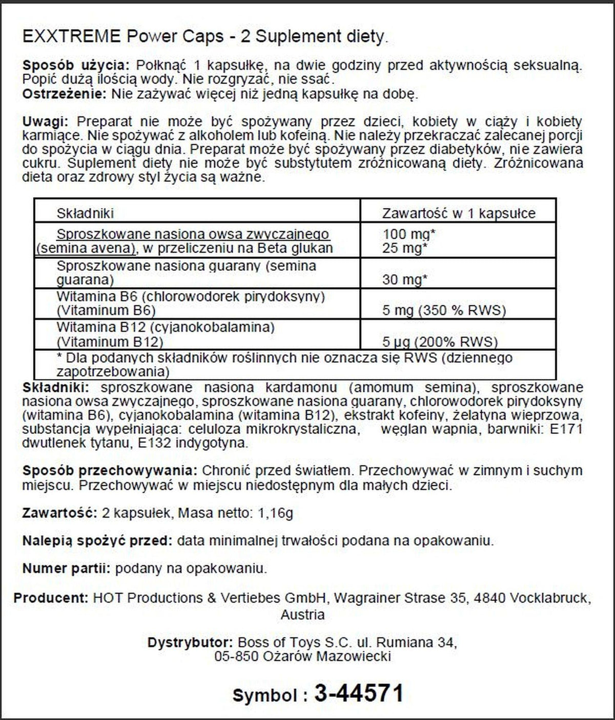 Capsule fierbinți eXXtreme Power pentru bărbați