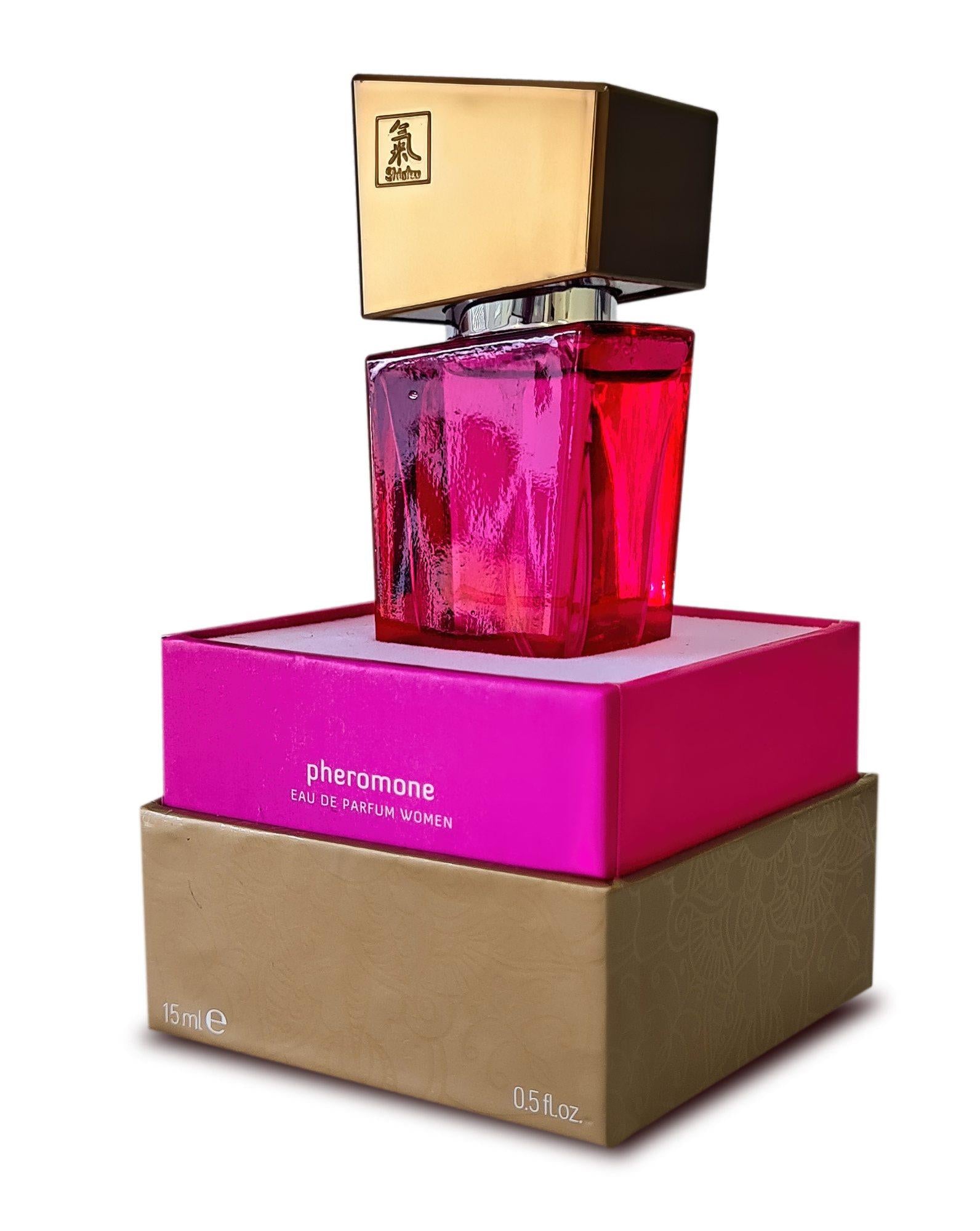 Parfum Shiatsu Hot pentru femei cu feromoni roz 15 ml
