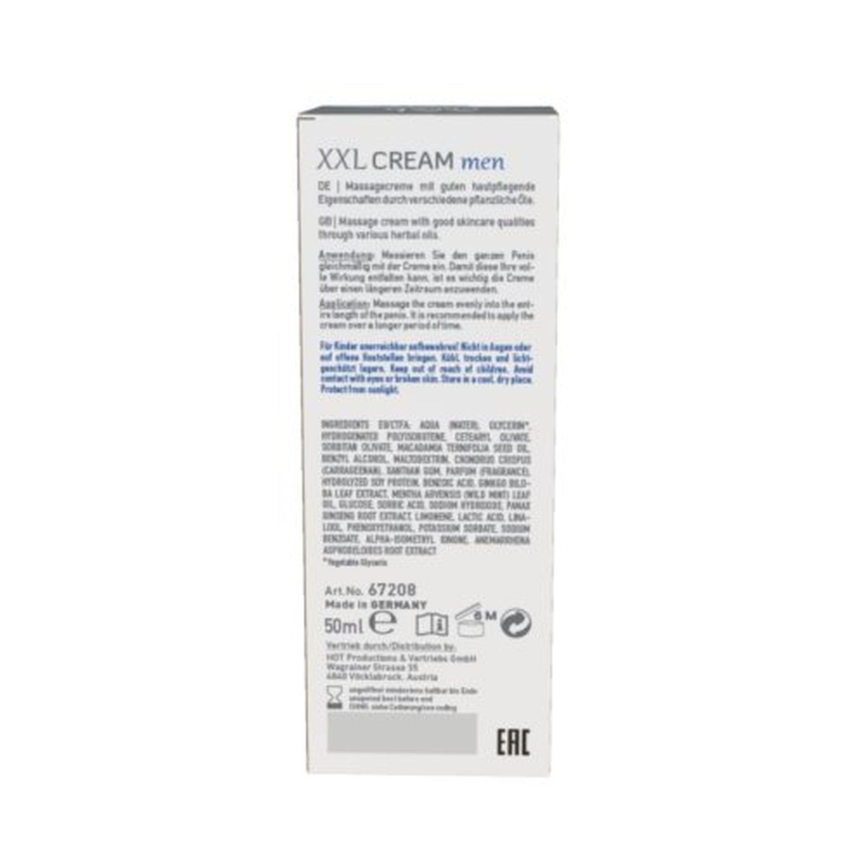 Cremă de mărire Hot Big Love XXL pentru bărbați 50ml