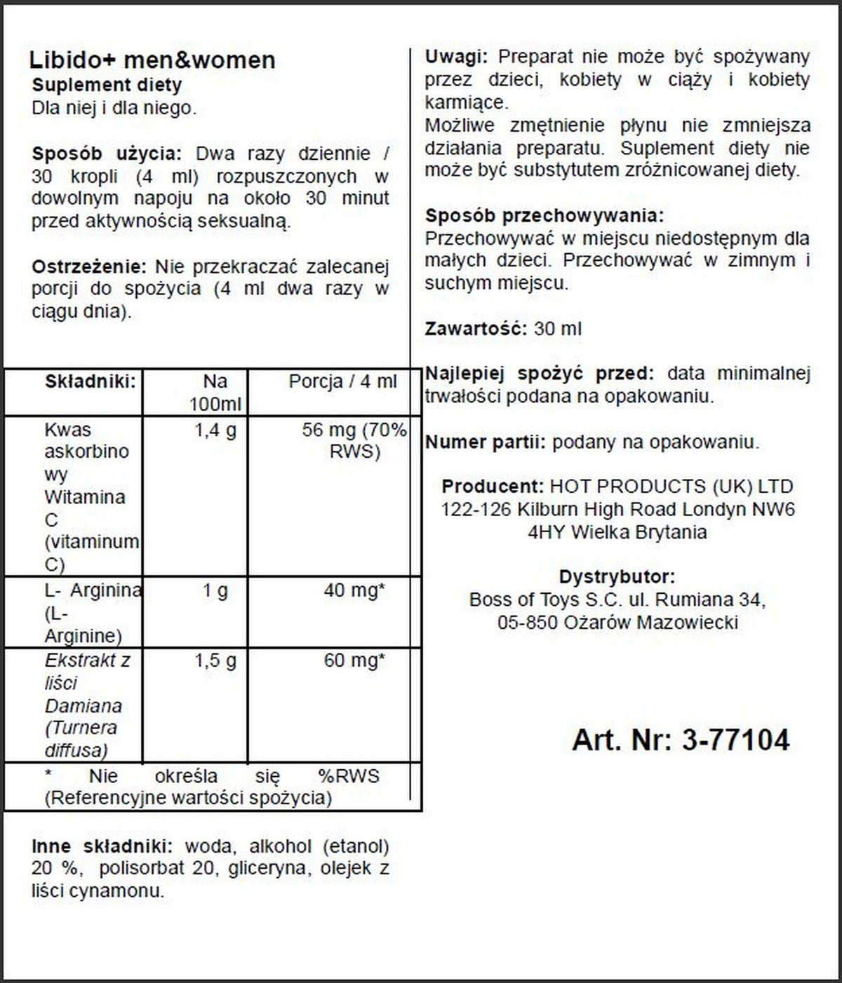 Picături Hot Libido Plus pentru cupluri 30ml
