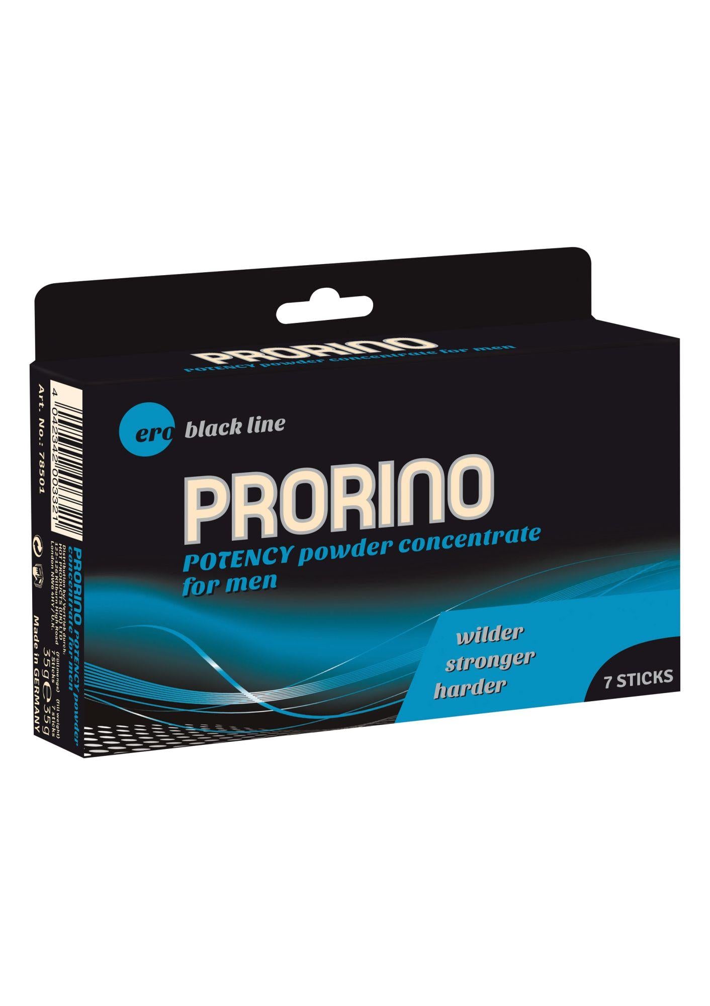 Pudră de potență Prorino Men Black Line Hot