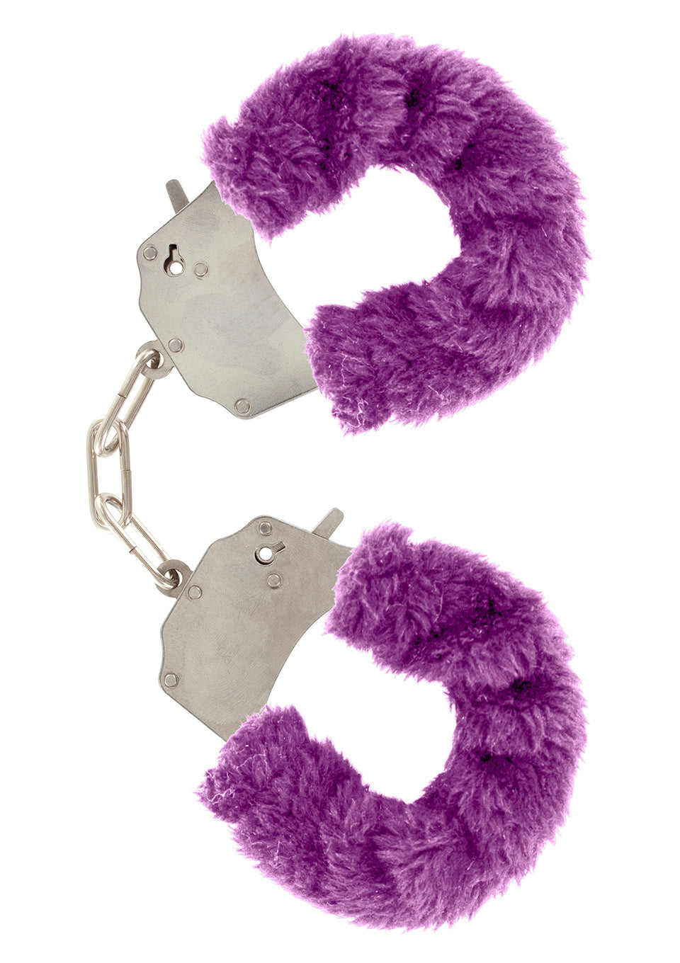 Cătușe reglabile din blană ToyJoy, violet