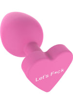 Plug anal din silicon Lets Fuck ToyJoy, roz, 8,5 cm