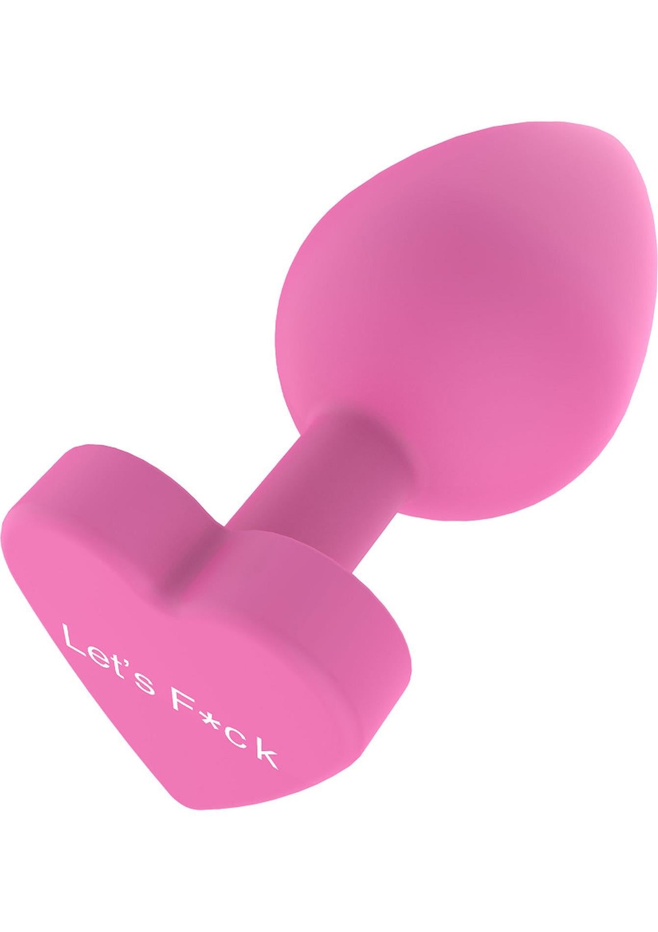 Plug anal din silicon Lets Fuck ToyJoy, roz, 8,5 cm
