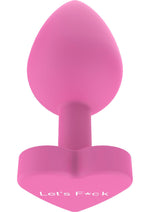 Plug anal din silicon Lets Fuck ToyJoy, roz, 8,5 cm
