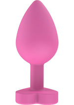 Plug anal din silicon Lets Fuck ToyJoy, roz, 8,5 cm