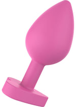 Plug anal din silicon Lets Fuck ToyJoy, roz, 8,5 cm