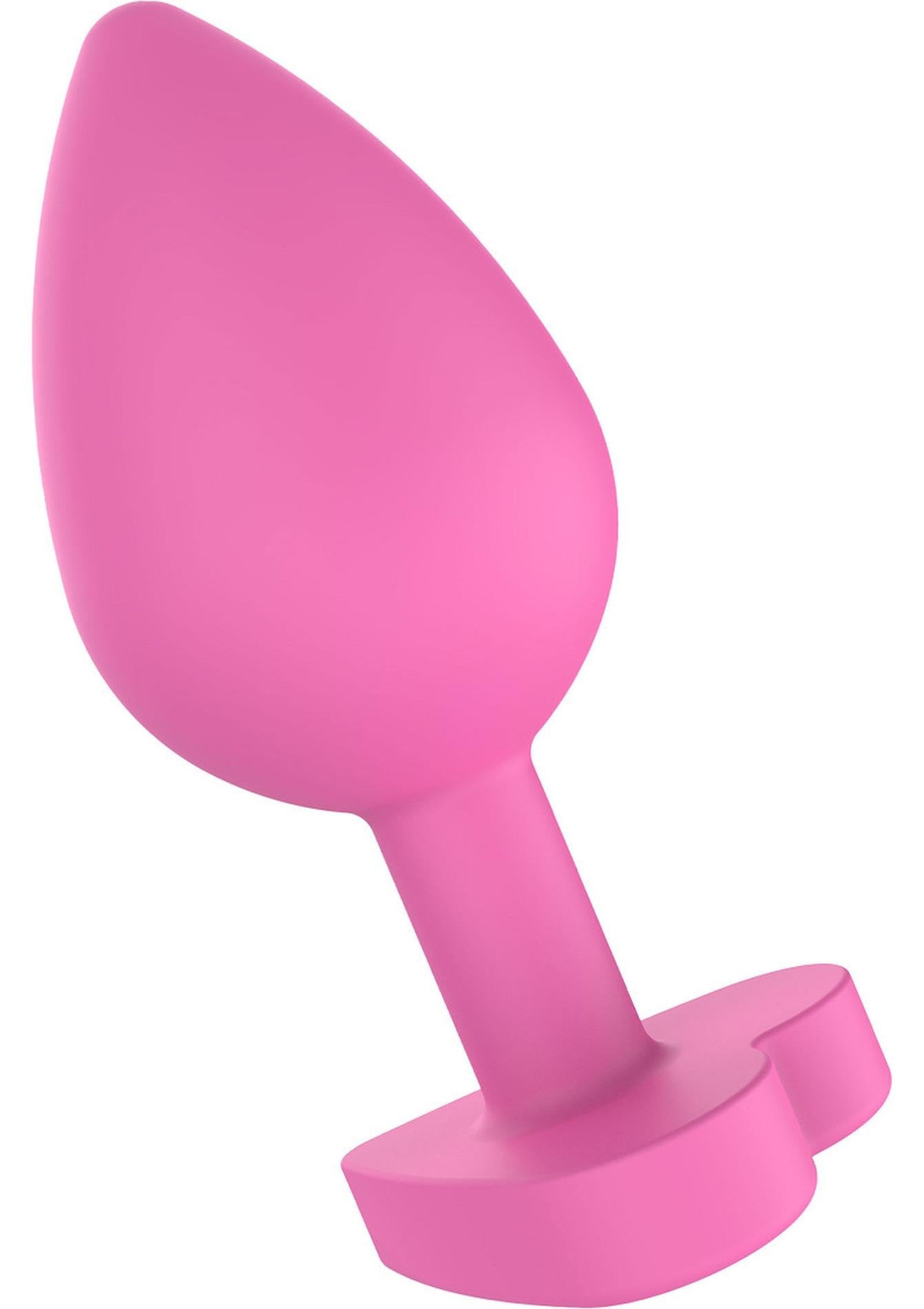 Plug anal din silicon Lets Fuck ToyJoy, roz, 8,5 cm