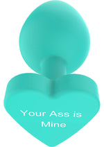Dop anal din silicon Fundul tău e al meu ToyJoy verde 8,5 cm